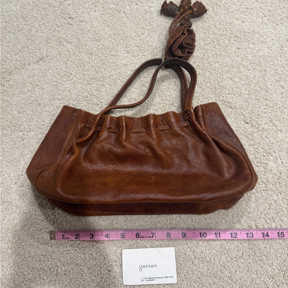 GENTEN Leather French Women's Shoulder Bag - Picture 4 of 6